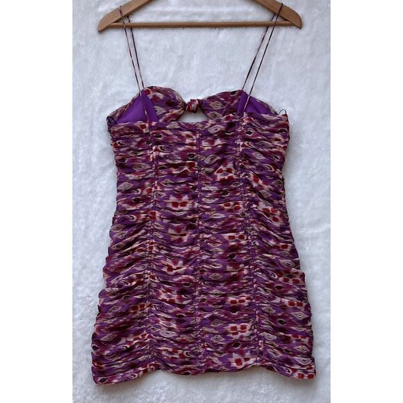 NWT Zara Blogger’s Favorite Chiffon Ruched Cutout Strappy Draped Mini Dress - Picture 15 of 16